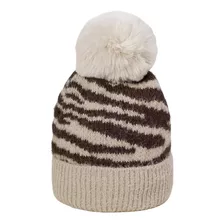 Gorro Beanie De Lana Doble Capa Para Adulto Diseño Cebra