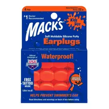 Protetor Auricular Silicone Criança Kids Macks Putty 6 Pares