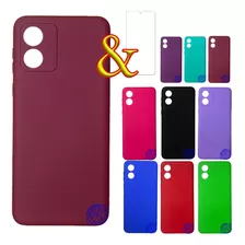 Funda Protector Silicona Motorola Moto E13 Y Vidro Protector