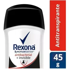 Antitranspirante Rexona Antibacterial Invisible Dama 45 Gr