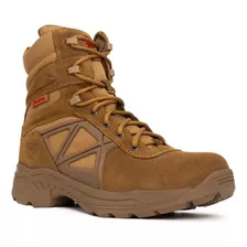 Bota Oc Tactica Caballero Alta Militar 7674 Gamuza Coyote