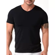 Geordi Camiseta Básica Microfibra Cuello V Manga Corta 3987