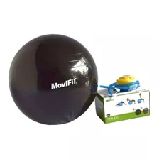  Balón Pilates Yoga + Inflador 55 Cms Ball Negro