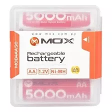 Pilha Recarregável Mox Aa 5000mah Pacote Com 4 Unidades