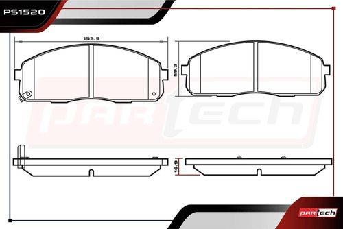 Balatas Delanteras Dodge H100 2013 Foto 2