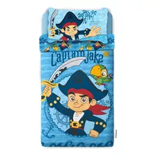 Cover Quilt Frazada Jake Y Los Piratas Plaza 1 1/2 Cubrecama Color Azul Marino Liso