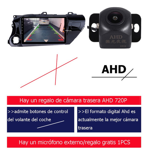 Auto Radio Estreo Android Gps Para Toyota Hilux 2016-2022 Foto 2