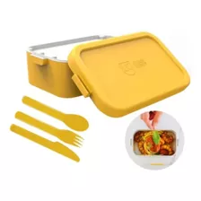 Marmita Simples Bento Box Com Colher E Garfo Ug Anodilar