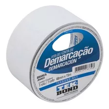 Fita Adesiva Demarcação D Solo 48x15 Tekbond Cor Branco Liso