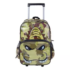 Mochila Carrinho Up4you Crocodilo Marrom Camuflado Luxcel