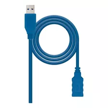 Cable De Datos Extension Usb3.0 Macho A Hembra 1.8mts Azul