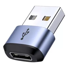 Adaptador Usb-a 2.0 X Usb-c Dados E Carga Alumínio Topk At13