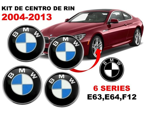 Kit 4 Centros De Rin Bmw Serie 6 Varios Modelos 04-13 68 Mm Foto 2