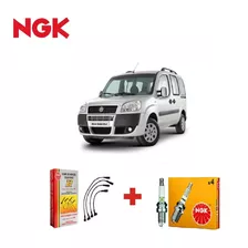 Kit Jogo Cabo E + Velas Fiat Doblo 1.4 8v Fire Flex 2010 Ngk