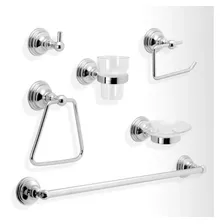 Set Kit Accesorios Para Baño Mytho 6 Piezas Cromado 