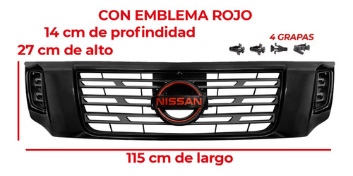 Parrilla Con Emblema Sport Nissan Np-300 D-23 2016 2019 Foto 9