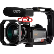 Ordro Videocámara 4k Cámara De Video Zoom Óptico 12x Pantall