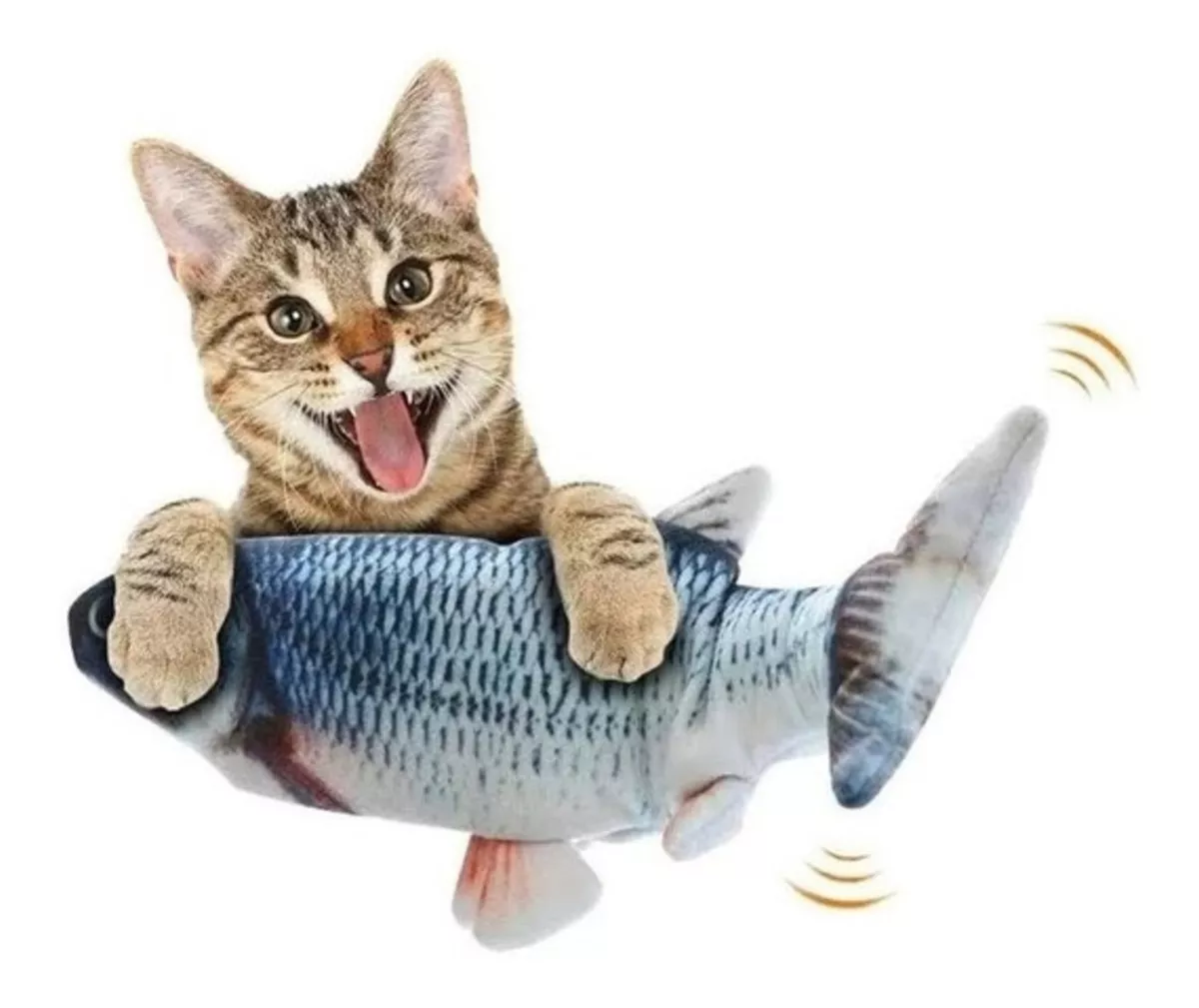 Brinquedo Interativo Para Gatos Peixe Elétrico Vibra E Mexe