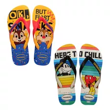 Chinelo Havaianas Disney Stylish Minnie Mikey Pateta C/nf