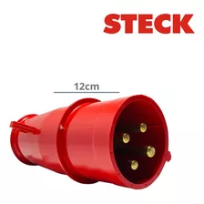 Plug Newkon 3p+t 32a 380/440v 6h Ip44 N4276 Steck Cor Vermelho