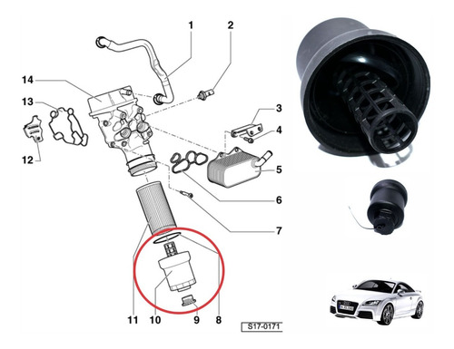 Tapa Base Filtro Aceite Audi Tt-volkswagen 2.0t Hudson   Foto 7