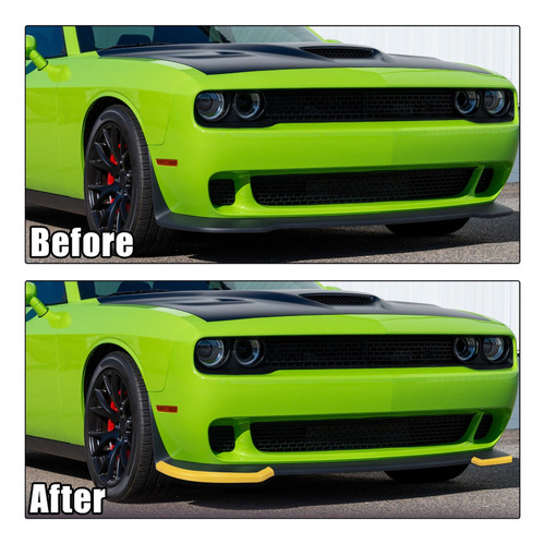 Soportes Facia Frontal Amarillo Por Dodge Challenger Hellcat Foto 3