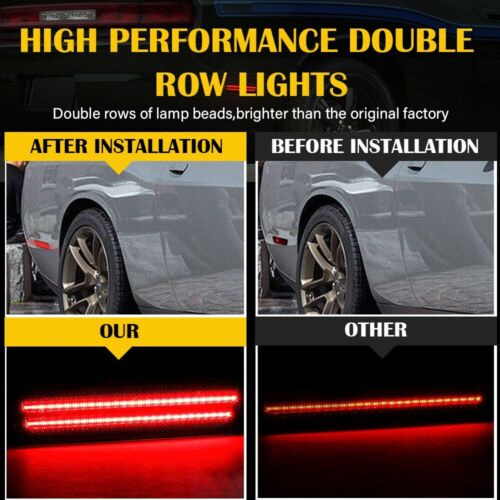 For 2011-2014 Dodge Charger Smoked Led Rear Bumper Side  Aab Foto 4