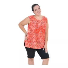 Blusinha Regata Plus Size Cavada Até G7 Liganete Confortável