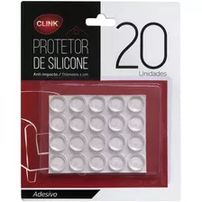 Protetor Adesivo Silicone Anti Impacto Redondo 20 Unidades