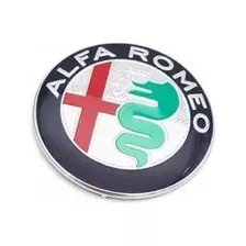 1 Adesivo Emblema Alfa Romeo 74mm Aluminio Capô Ou Portamala