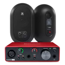 Placa Focusrite Scarlett Solo 3 Gen Monitores Jbl 104bt 