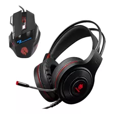 Kit Headset Gamer Evolut Temis Eg-301r + Mouse Gamer 3200dpi