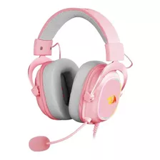 Auriculares Gamer Redragon Zeus X Rgb H510p Rgb Pink