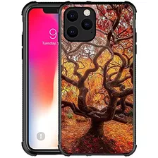 Funda Para iPhone 13 Mini Autumn Trees Pattern A Prueba D-02