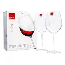 Copas De Vino X2 Cristal Magnum 610ml Rona Degustacion 