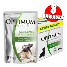 Petisco Ração Úmida Optimum Cães Adultos Raças Pequenas 8uni