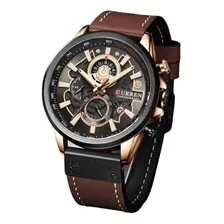 Reloj Para Hombre Pulso Cuero Marca Curren Sumergibles