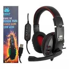 Fone De Ouvido Headset Game Usb Ps3 Microfone Knup