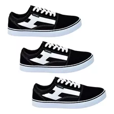 Kit 3 Pares De Tênis Casual Skate Escolar Haymax Original H8