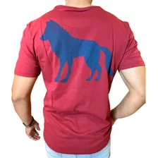 Camiseta Acostamento Básica Lobo Nas Costas Oferta Original