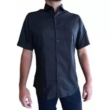 Camisa Social Masculina Manga Curta Clássica