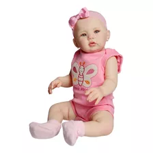 Boneca Bebê Reborn Abigail 48cm Corpo De Silicone Realista.