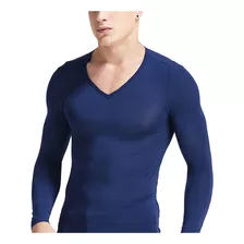 Roupa Íntima Térmica Fina Masculina Com Decote Em V, Bolsa R