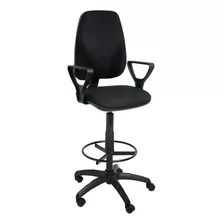 Silla Cajera Ejecutiva Riñonera Regulable 63 A 75cm Baires 4 Color Negro Material Del Tapizado Cuero Sintético