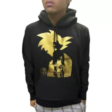 Sudadera Tipo Canguro Dragon Ball Z Juvenil Color Negro 