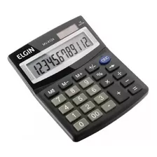 Calculadora De Mesa 12 Digitos Solar Bateria Preta Mv-4124 Elgin Cor Preto