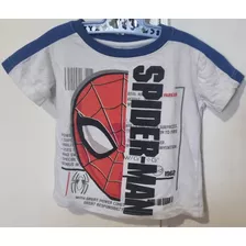 Remera Spiderman Marvel Original Importada 3t Blanca Bebé 