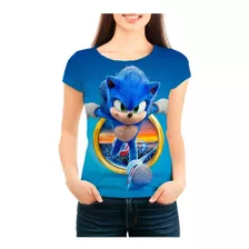 Camiseta Babylook Feminina Sonic - Mn06