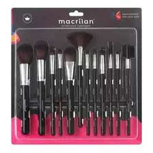 Kit Completo Com 12 Pincéis Para Maquiagem Kp9-1a Macrilan