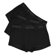 Kit 3 Cuecas Boxer Infantil Ogochi Preta